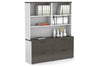 Uniform Small Drawer Lateral Filing Cabinet with Open Hutch [ 1600W x 750H x 450D] - Thumbnail 13 