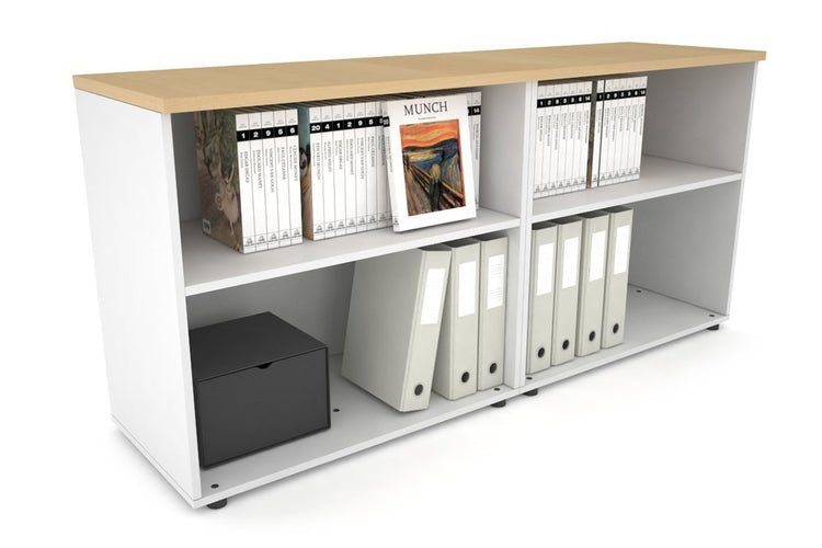 Uniform Small Open Bookcase [1600W x 750H x 450D] Jasonl White maple 