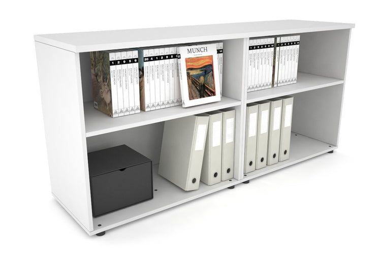 Uniform Small Open Bookcase [1600W x 750H x 450D] Jasonl White white 