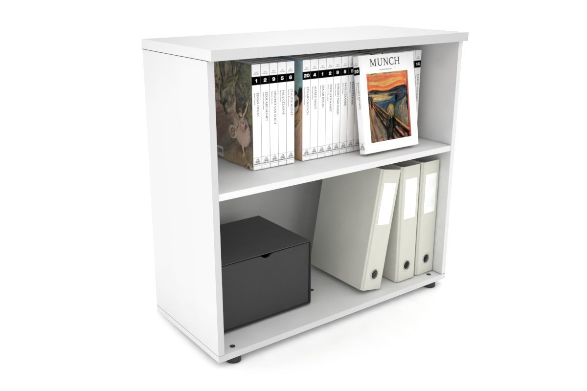 Uniform Small Open Bookcase [800W x 750H X 350D] Jasonl White white 