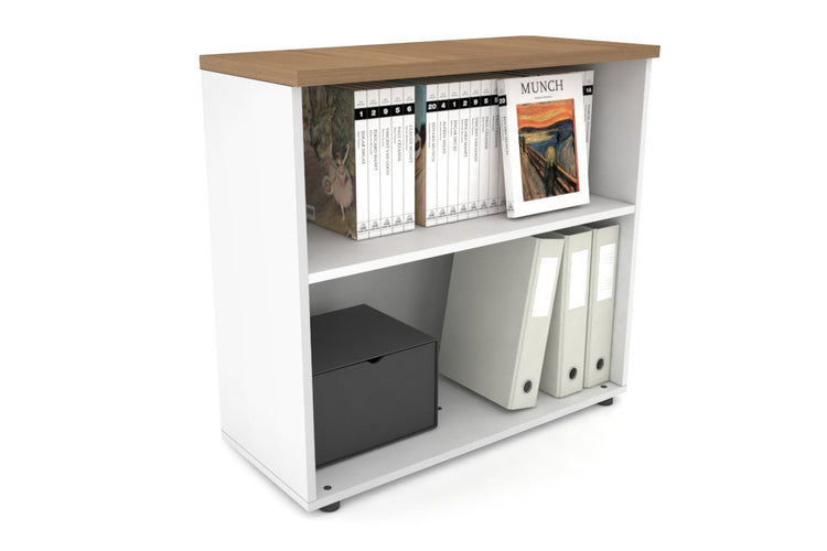 Uniform Small Open Bookcase [800W x 750H X 350D] Jasonl White salvage oak 