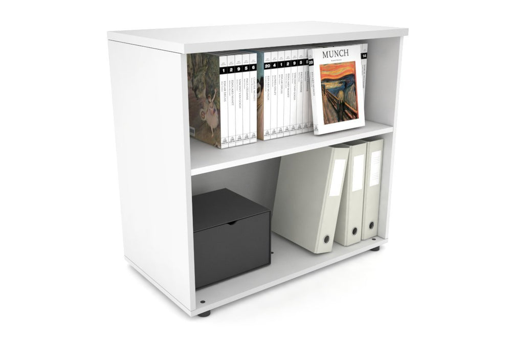Uniform Small Open Bookcase [800W x 750H x 450D]-White white 