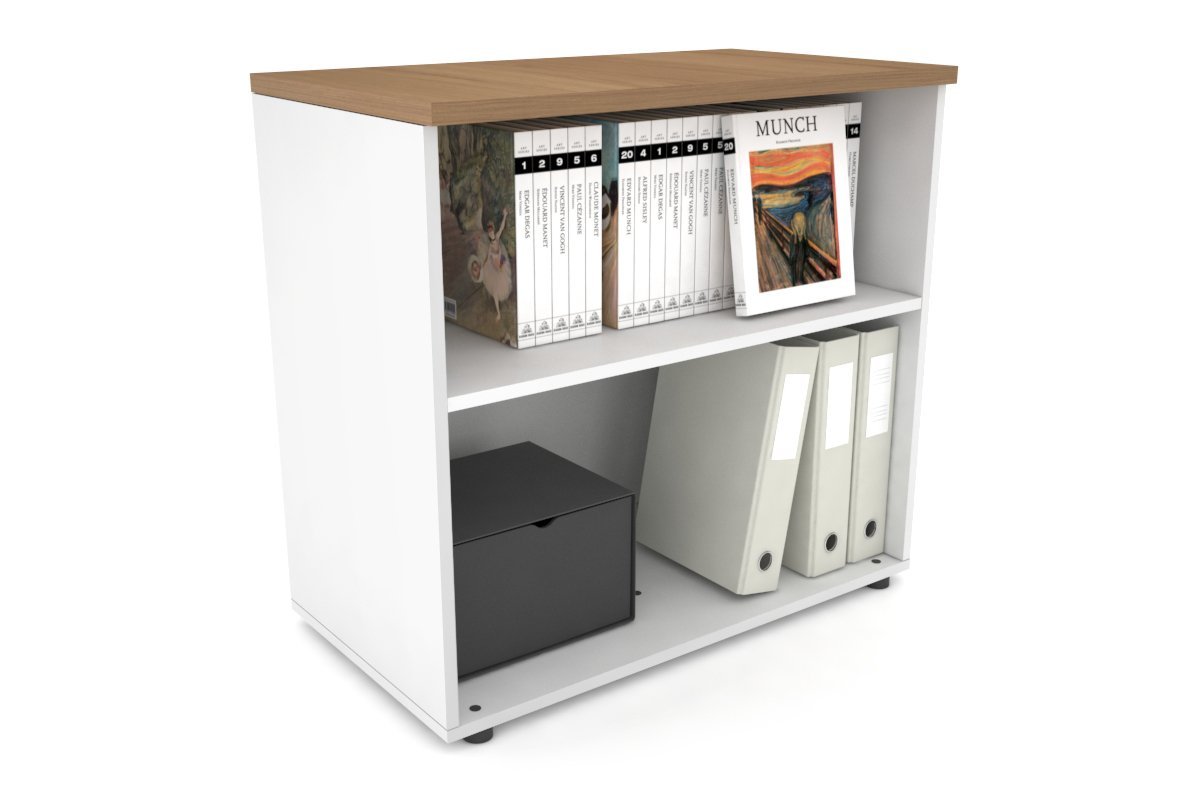 Uniform Small Open Bookcase [800W x 750H x 450D] Jasonl White salvage oak 