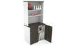 Uniform Small Storage Cupboard with Open Hutch [800W x 750H x 450D] - Thumbnail 10 