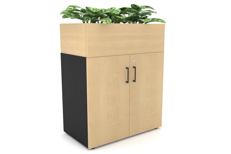 Uniform Small Storage + Planter Box [800W x 975H x 428D] Jasonl Black maple black handle