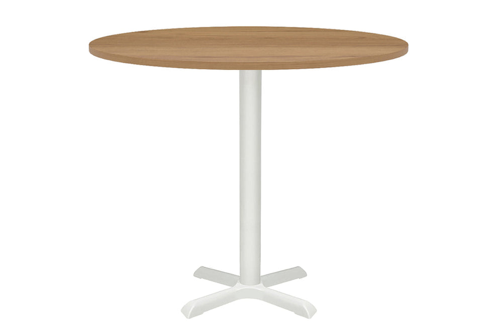 Universal Dry Bar Table Base - Round [800 mm]-White salvage oak 