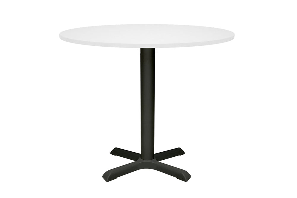 Universal Round Meeting Table [600 mm]-White leg dark oak 