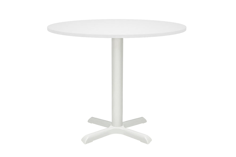 Universal Round Meeting Table [700 mm]-White leg maple 