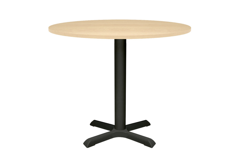 Universal Round Meeting Table [700 mm]-White leg maple 
