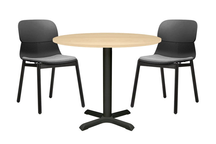 Universal Round Meeting Table [700 mm] Jasonl Black leg maple 