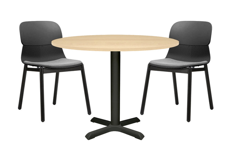 Universal Round Meeting Table [800 mm] Jasonl Black leg maple 