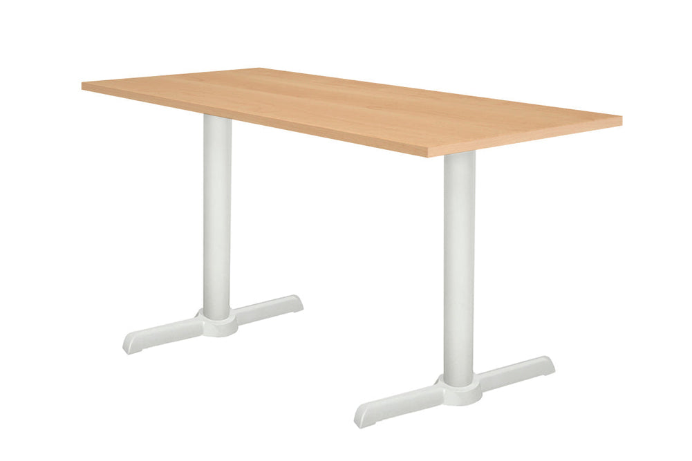 Universal Twin B Table Base [1000L x 600W]-White dark oak 