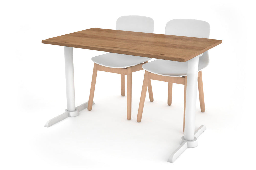 Universal Twin B Table Base [1000L x 600W]-White salvage oak 