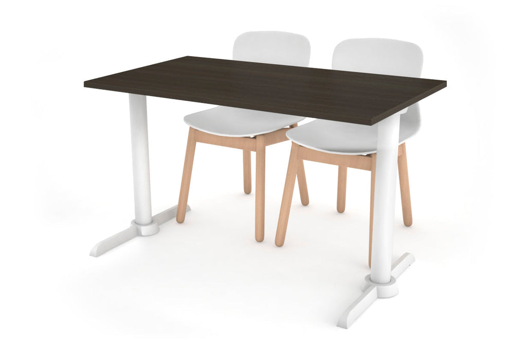 Universal Twin B Table Base [1000L x 600W]-White dark oak 