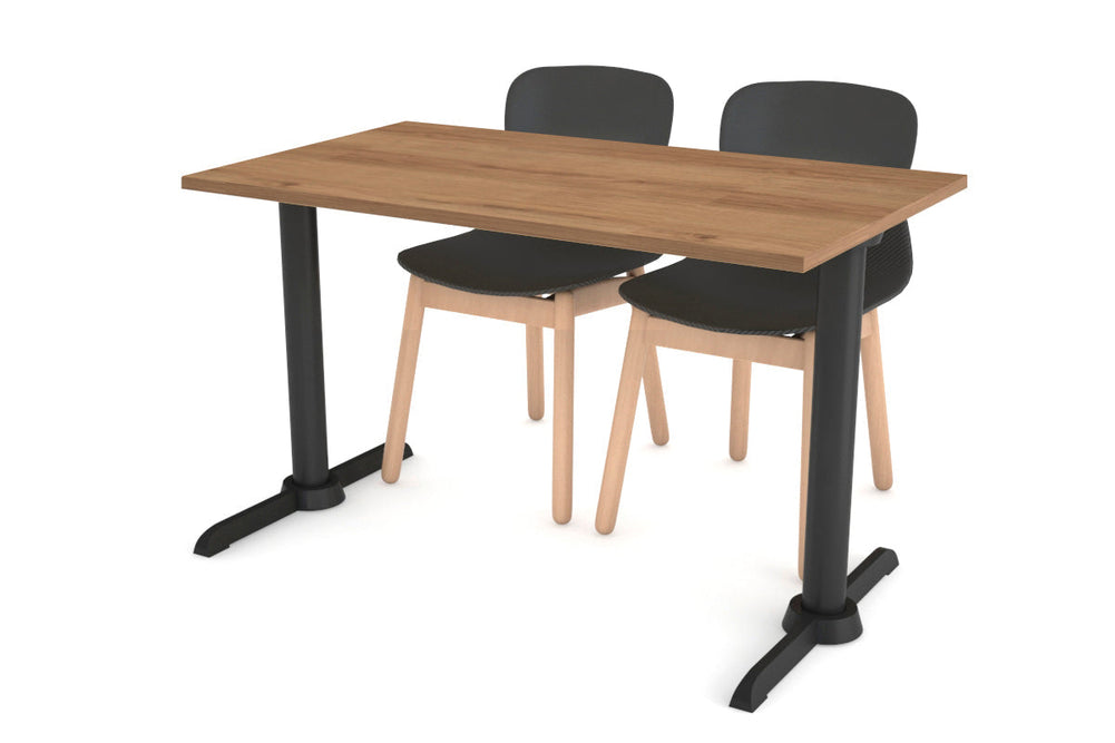 Universal Twin B Table Base [1000L x 600W]-Black salvage oak 