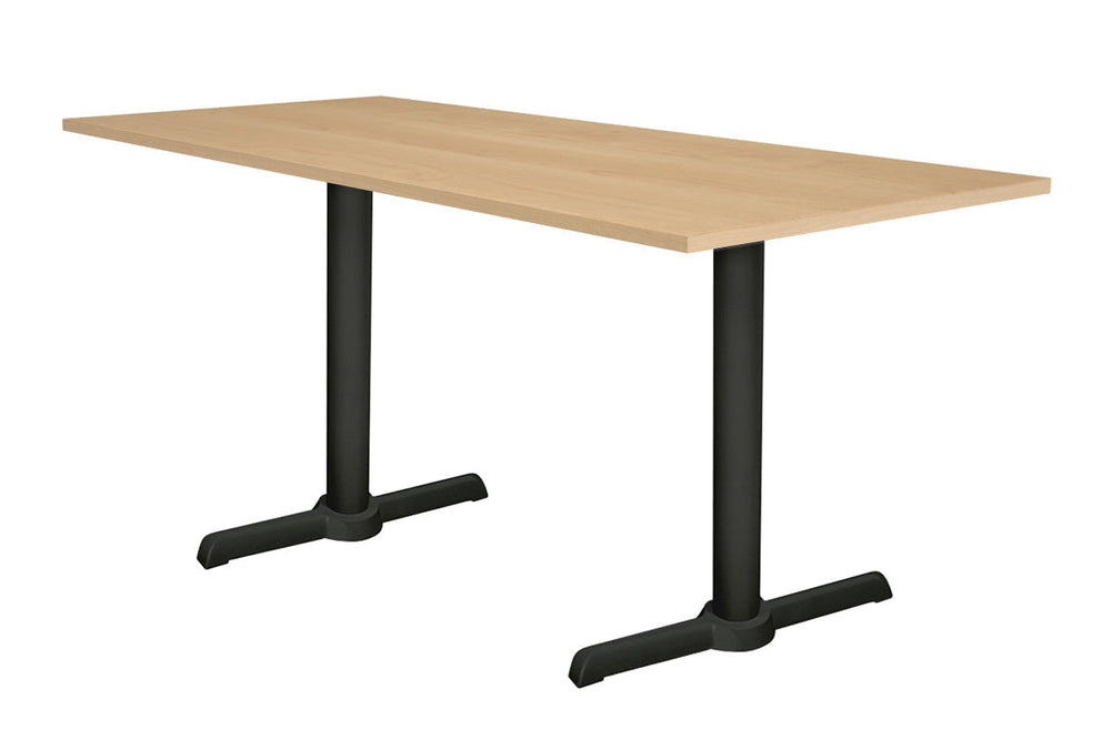 Universal Twin B Table Base [1200L x 700W]-White dark oak 