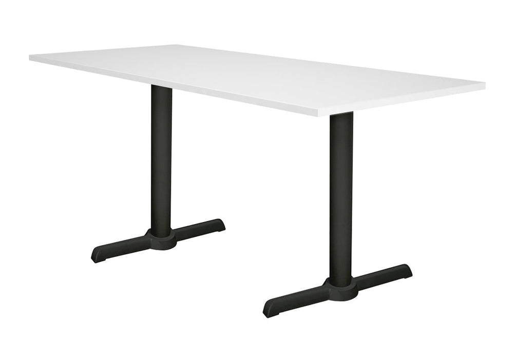 Universal Twin B Table Base [1200L x 700W]-White dark oak 