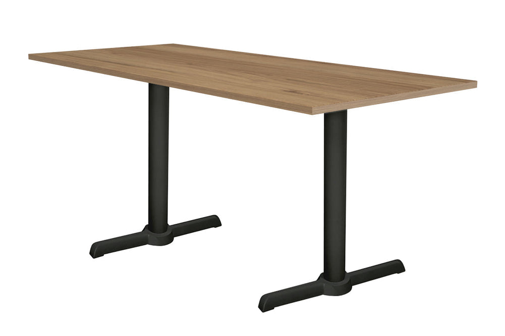 Universal Twin B Table Base [1200L x 700W]-White dark oak 