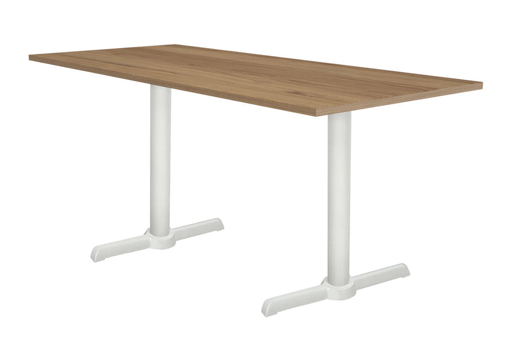 Universal Twin B Table Base [1200L x 700W]-White dark oak 