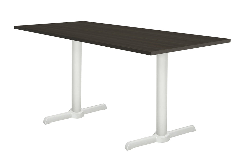 Universal Twin B Table Base [1200L x 700W]-White dark oak 
