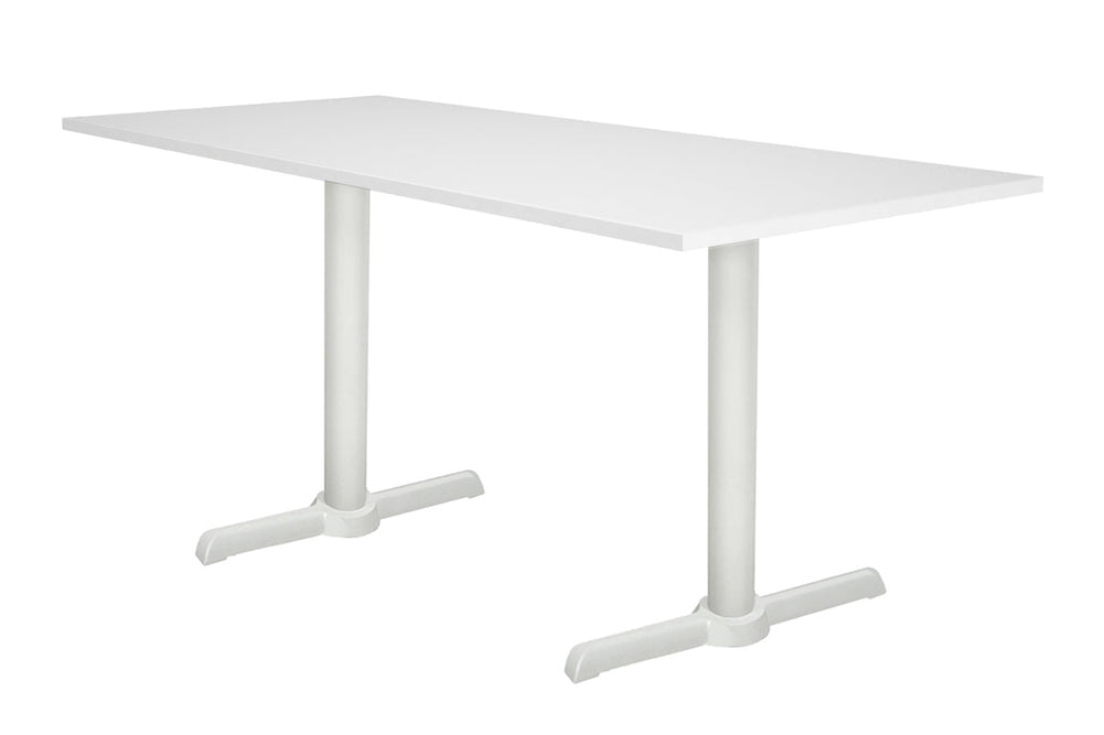 Universal Twin B Table Base [1200L x 700W]-White dark oak 