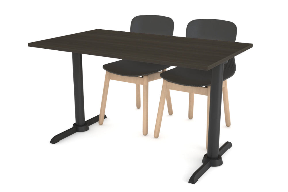 Universal Twin B Table Base [1200L x 700W]-Black dark oak 