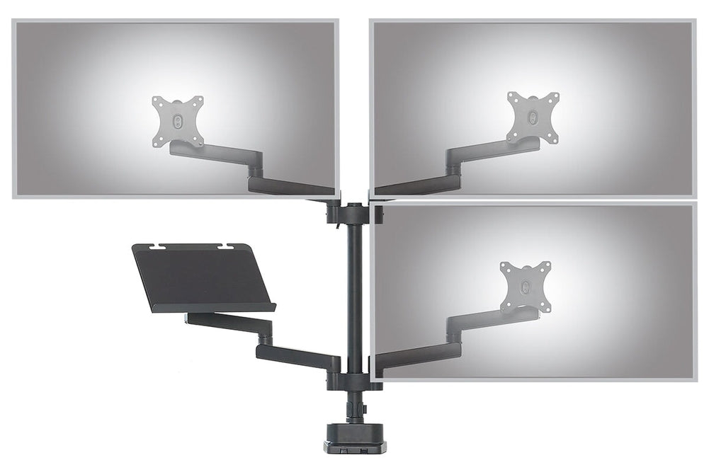 Uplifting Actiflex II Quad Static Monitor Arms-with tray  