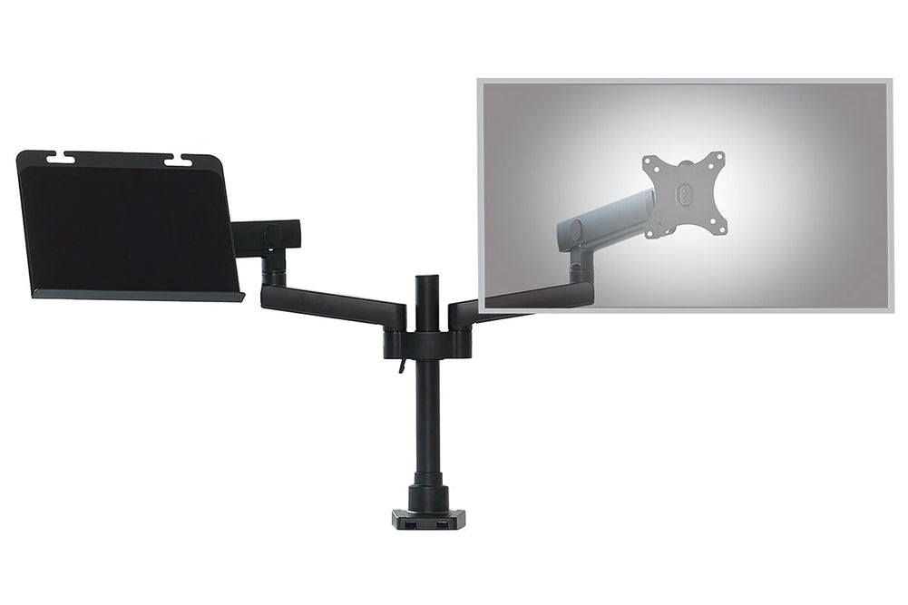 Uplifting Actiflex II Dual Dynamic Monitor Arm and Mount-black  