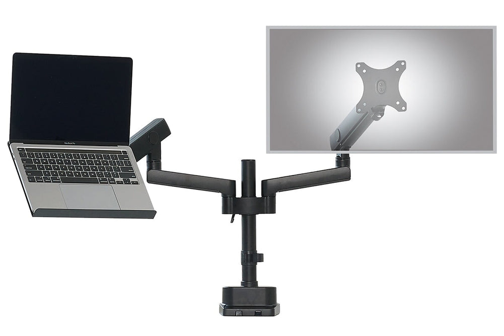 Uplifting Actiflex II Dual Dynamic Monitor Arm and Mount-black  
