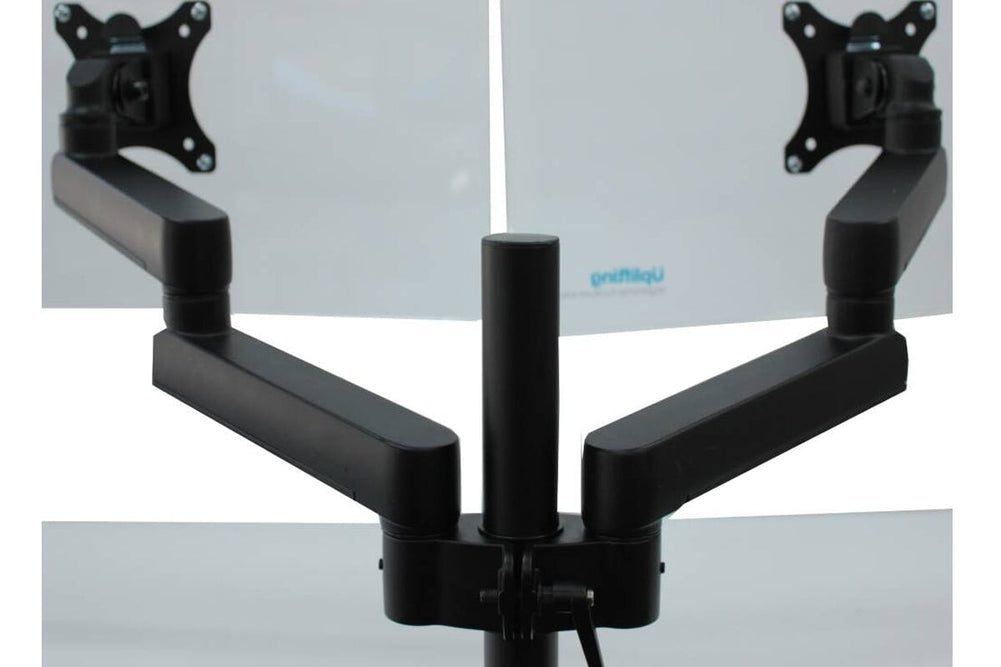Uplifting Actiflex II Dual Static Monitor Arms and Mount-with tray  