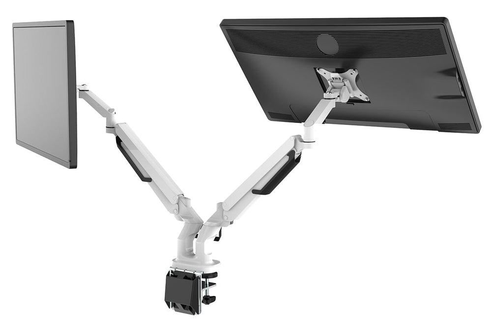 Uplifting PolarFlex Dual Monitor Arm-White  