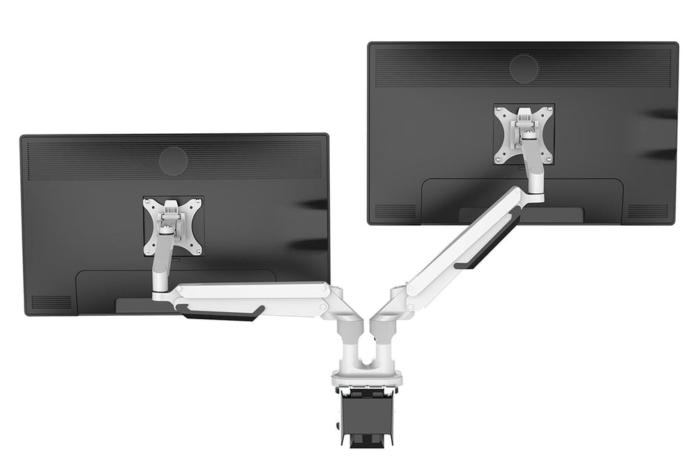 Uplifting PolarFlex Dual Monitor Arm-White  