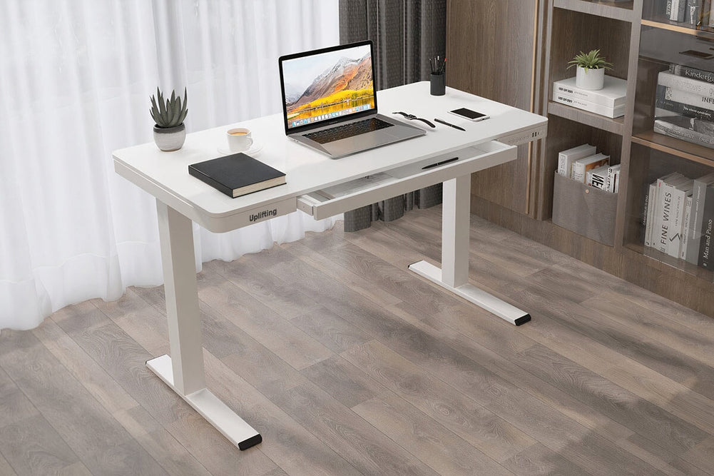 Uplifting Tango Electric Sit Stand Desk-White  