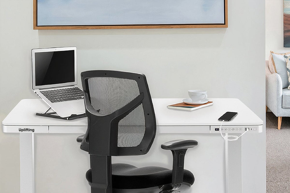 Uplifting Tango Electric Sit Stand Desk-White  