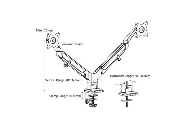 Uplifting Yogiflex Dual Monitor Arm Uplifting 