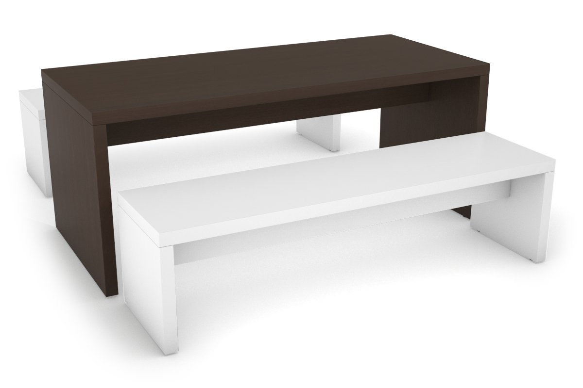 Vibe 50mm Panel Table Jasonl Wenge White bench 