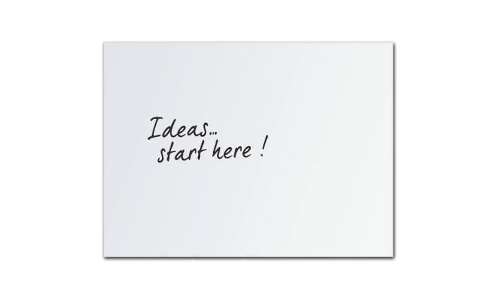 Vision Commercial Porcelain Magnetic Whiteboards - Slim White Frame-900 x 600  