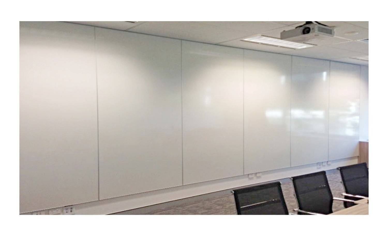 Vision Commercial Porcelain Magnetic Whiteboards - Slim White Frame Vision 