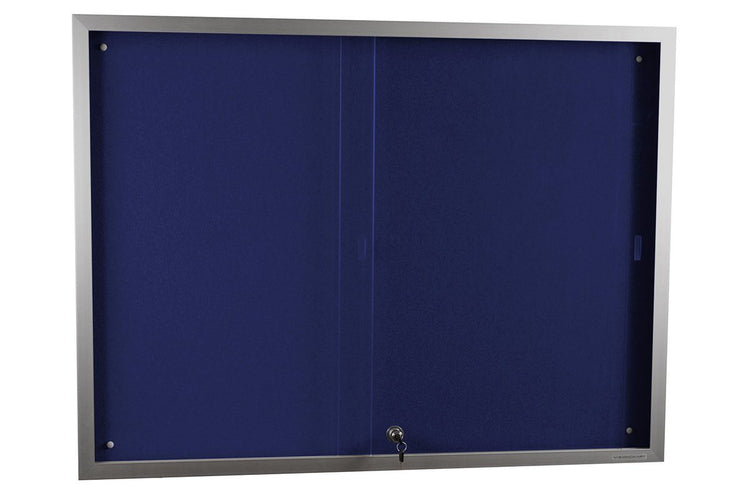 Vision Felt Notice Board Sliding Door [1200H x 2400W] Vision royal blue 
