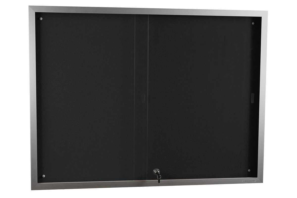 Vision Felt Notice Board Sliding Door [900H x 1500W] Vision black 