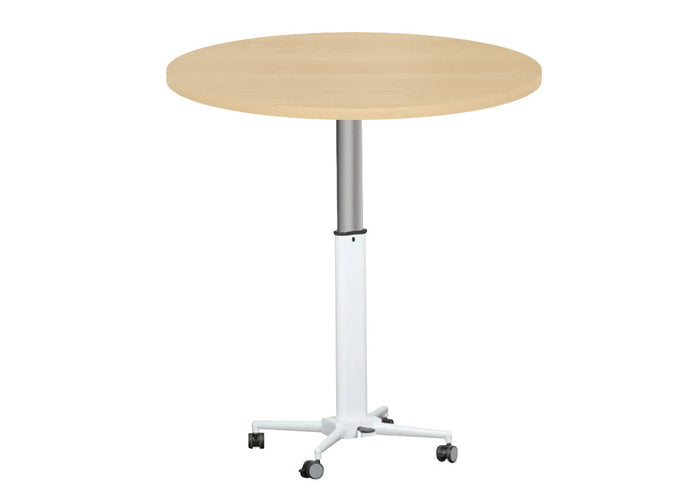 Vision Height Adjustable Round Sit Stand Meeting Table [800mm] Vision maple 