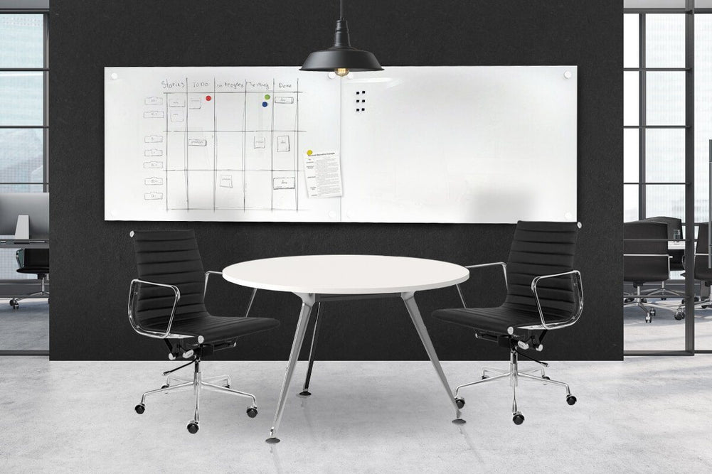 Vision Magnetic Glass Whiteboard Frameless-2400 x 1200  