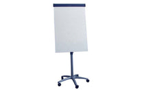  - Vision Mobile Magnetic Flipchart / Whiteboard Lockable Wheels White - 1