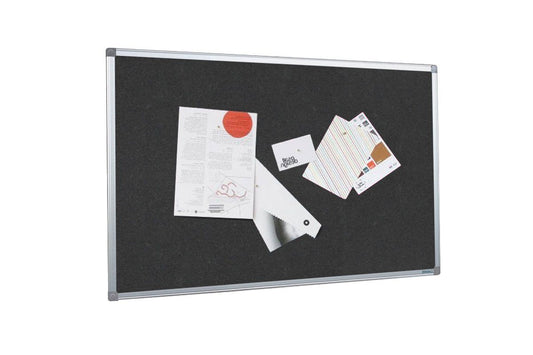 Vision Self-Healing Fabric Krommenie Noticeboard Black Olive Standard Frame Vision 900 x 600 