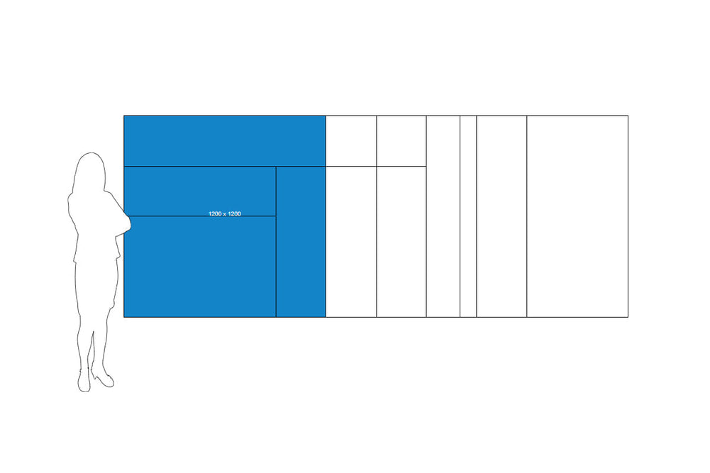 Vision Slim Magnetic Whiteboard [1200L x 1200W]-black  