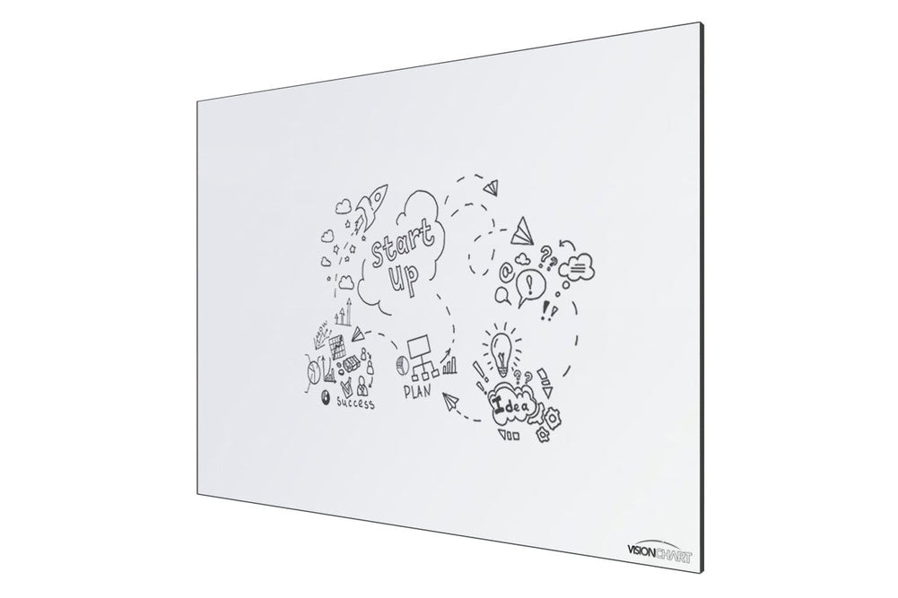 Vision Slim Magnetic Whiteboard [1200L x 1200W]-black  