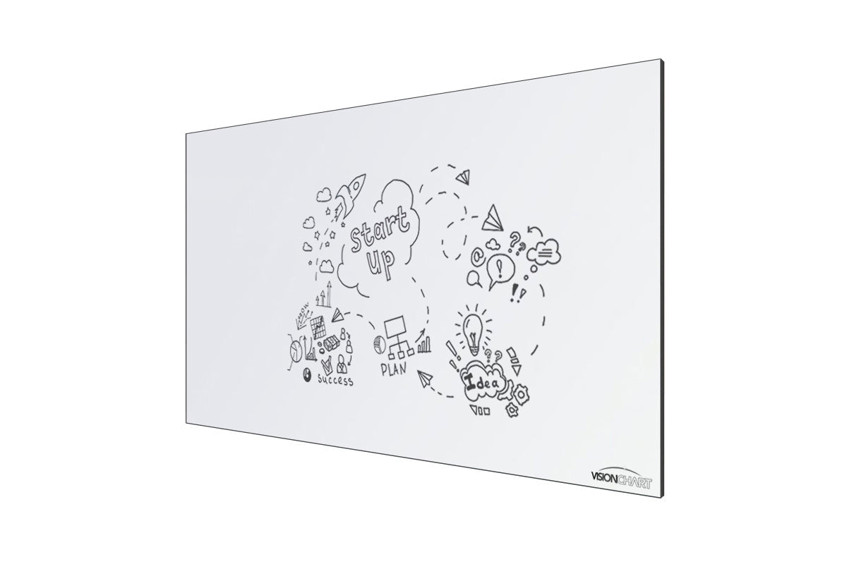 Vision Slim Magnetic Whiteboard [1200L x 900W] Vision black 