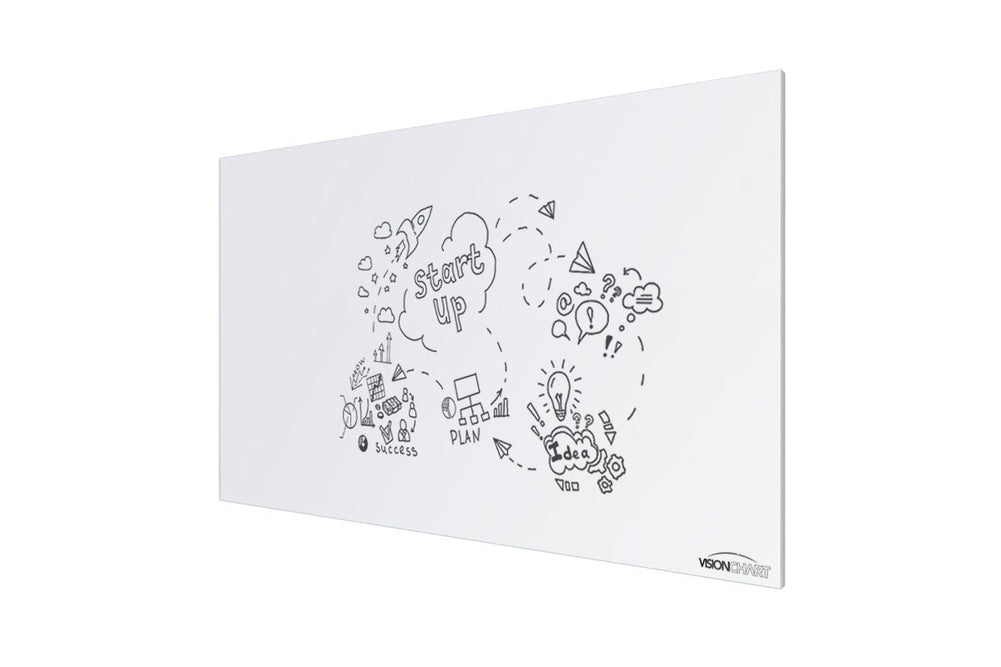 Vision Slim Magnetic Whiteboard [1200L x 900W]-silver  