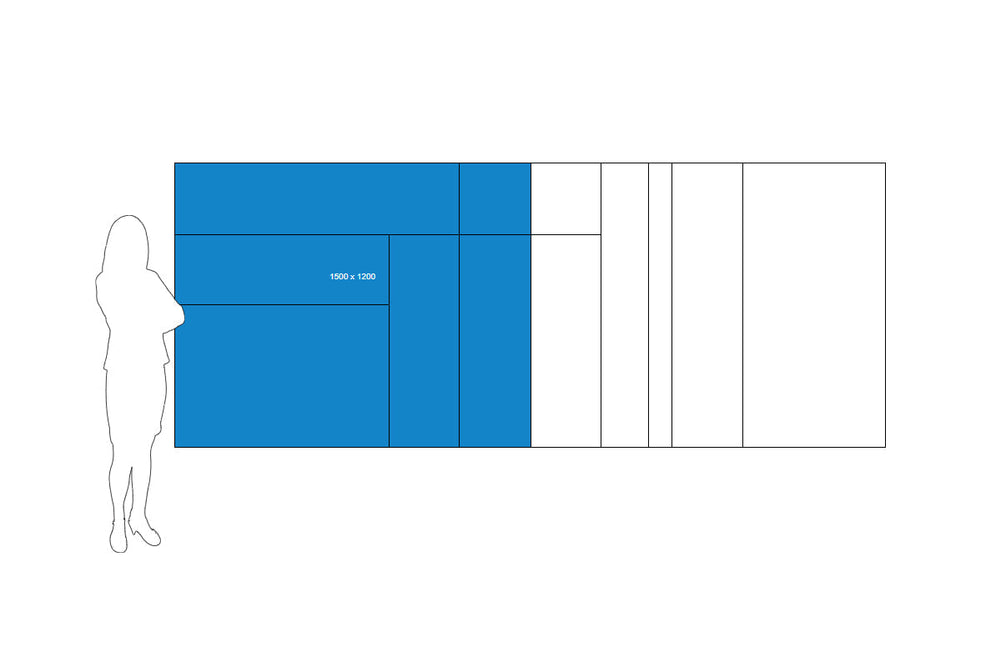Vision Slim Magnetic Whiteboard [1500L x 1200W]-black  