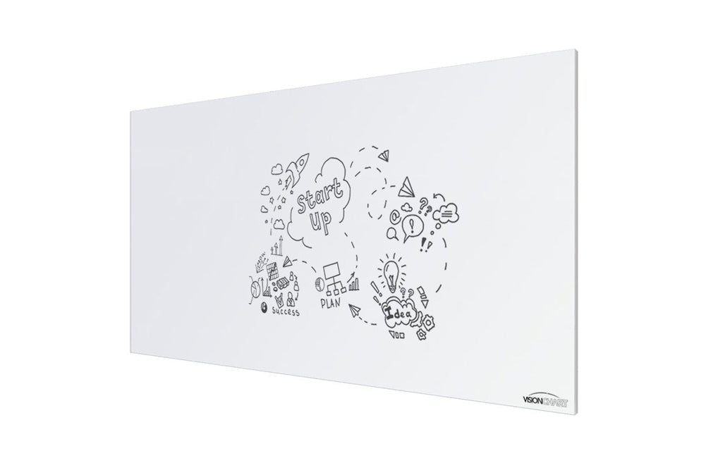 Vision Slim Magnetic Whiteboard [1500L x 900W]-silver  